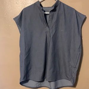 FIGS Rafaela™ Oversized Scrub Top medium graphite gray